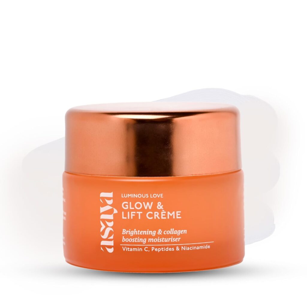 Asaya Vitamin C Moisturizer | Hydrating & Brightening Face Cream | With Niacinamide, Peptides & Hyaluronic Acid | Boosts Collagen, Firms Skin & Reduces Fine Lines | Evens Skin Tone & Fades Dark Spots | Lightweight, Non-Greasy & Fast Absorbing | For Barrier Repair & Deep Hydration | Oily, Dry Skin | 50g