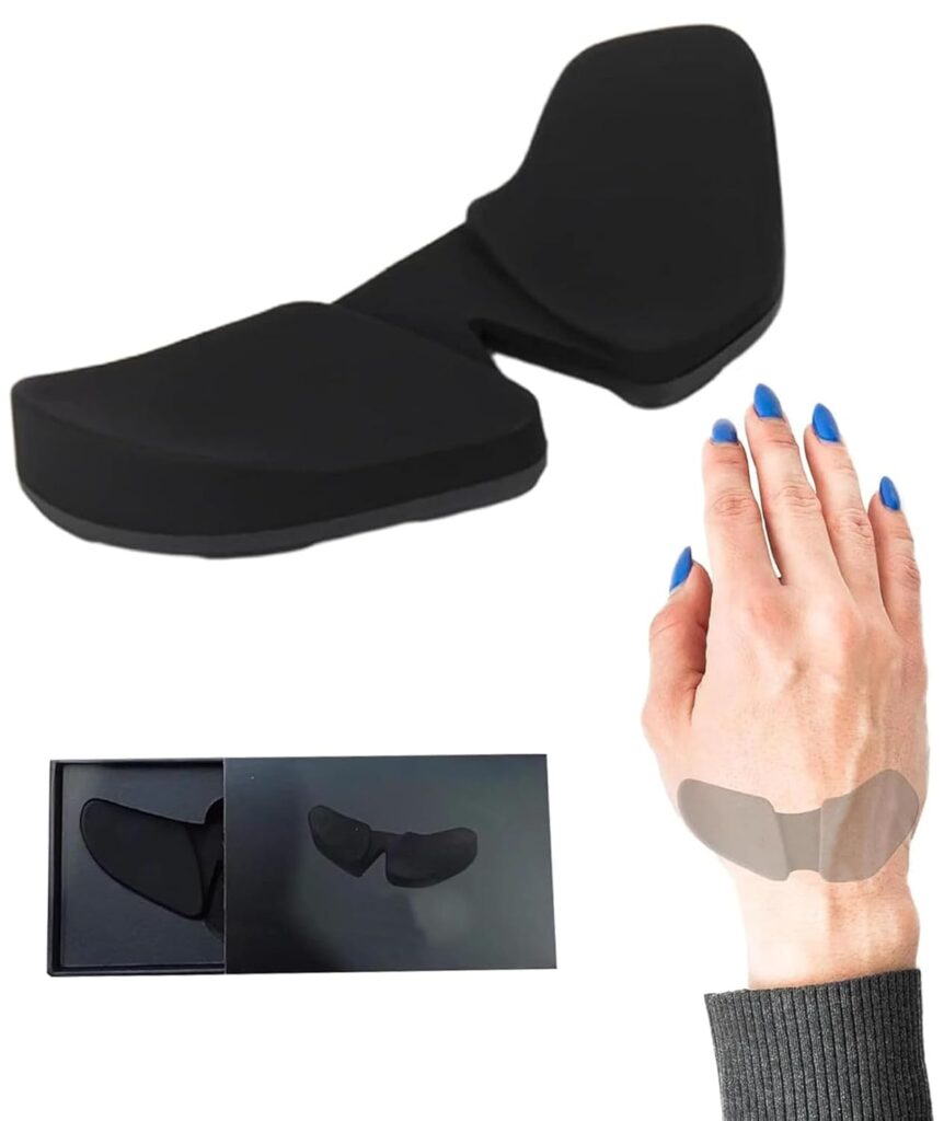 Wrist Rest, Mouse Pad with Wrist Support Ergonomic Wrist Support for Mouse and Keyboard, Comfortable Materials Wrist Pad for Office and Gaming(Black)