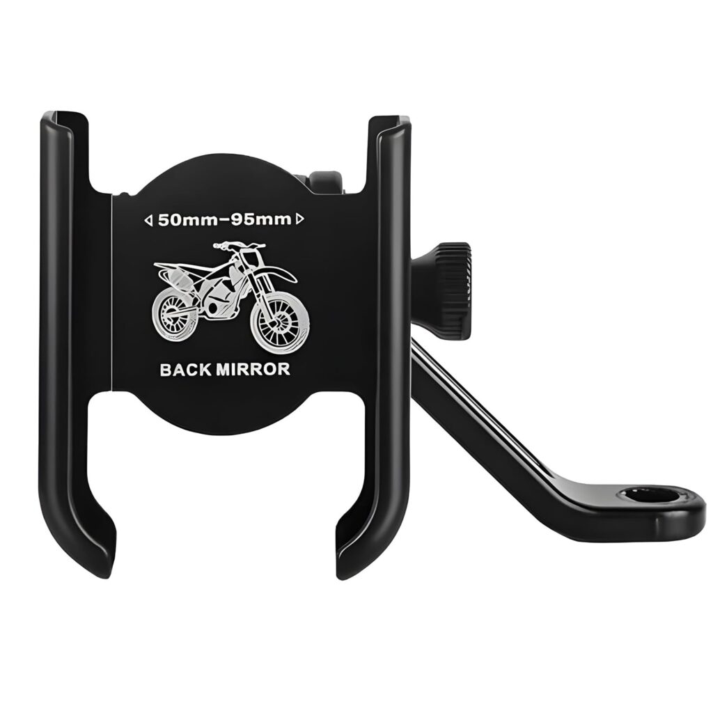 LIRAMARK Metal Bike Phone Holder, 360° Rotating Durable Mount with Anti-Scratch Cradle for GPS & Navigation, Fits All Smartphones