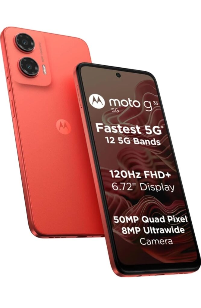 Motorola G35 5G (Guava Red, 4GB RAM, 128GB)