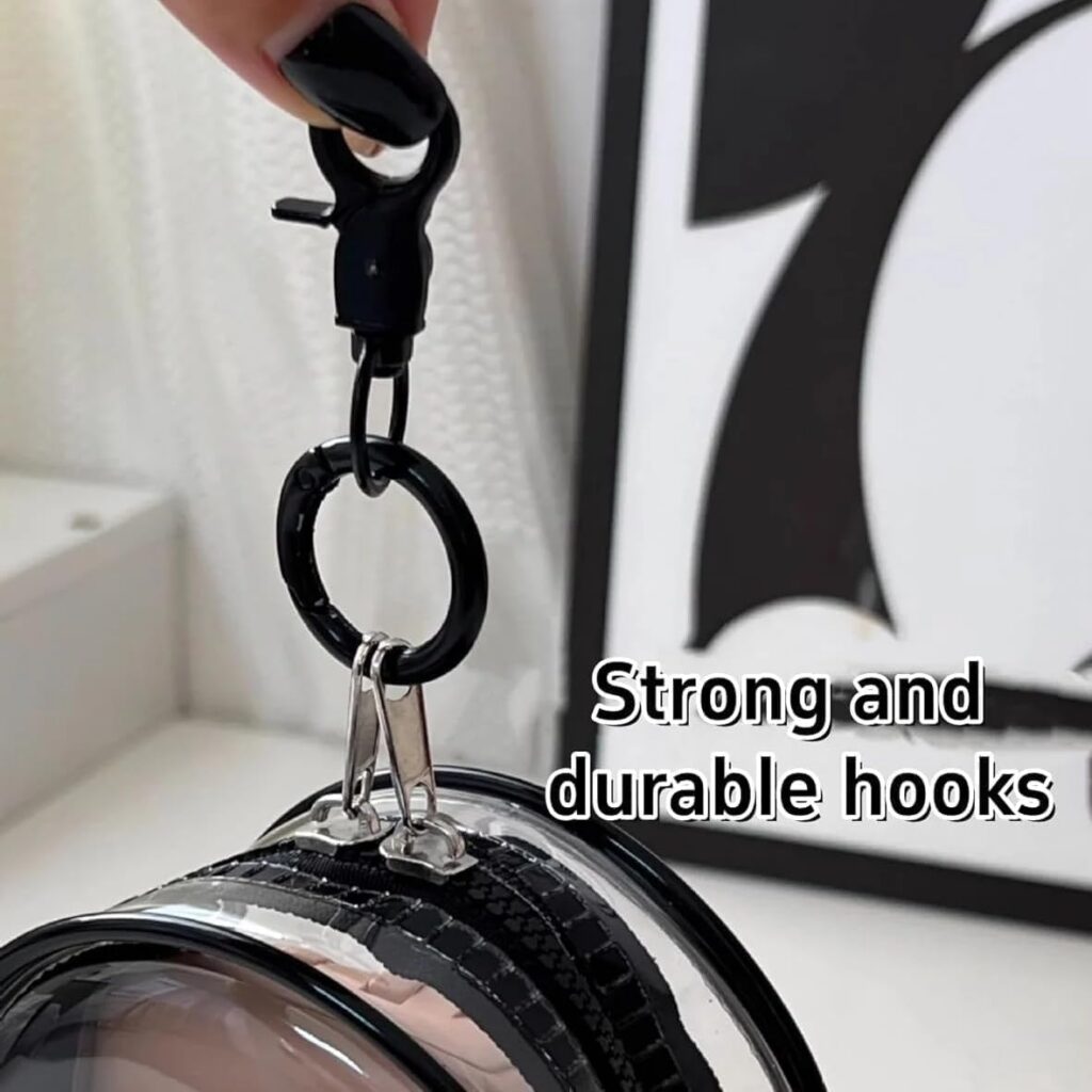 GadgetBite Travel Cable Storage Bag – Compact Clear Organizer for Chargers & Earphones – Portable Storage Solution for Travel, Transparent Data Cable Management (Black Pack of 2)