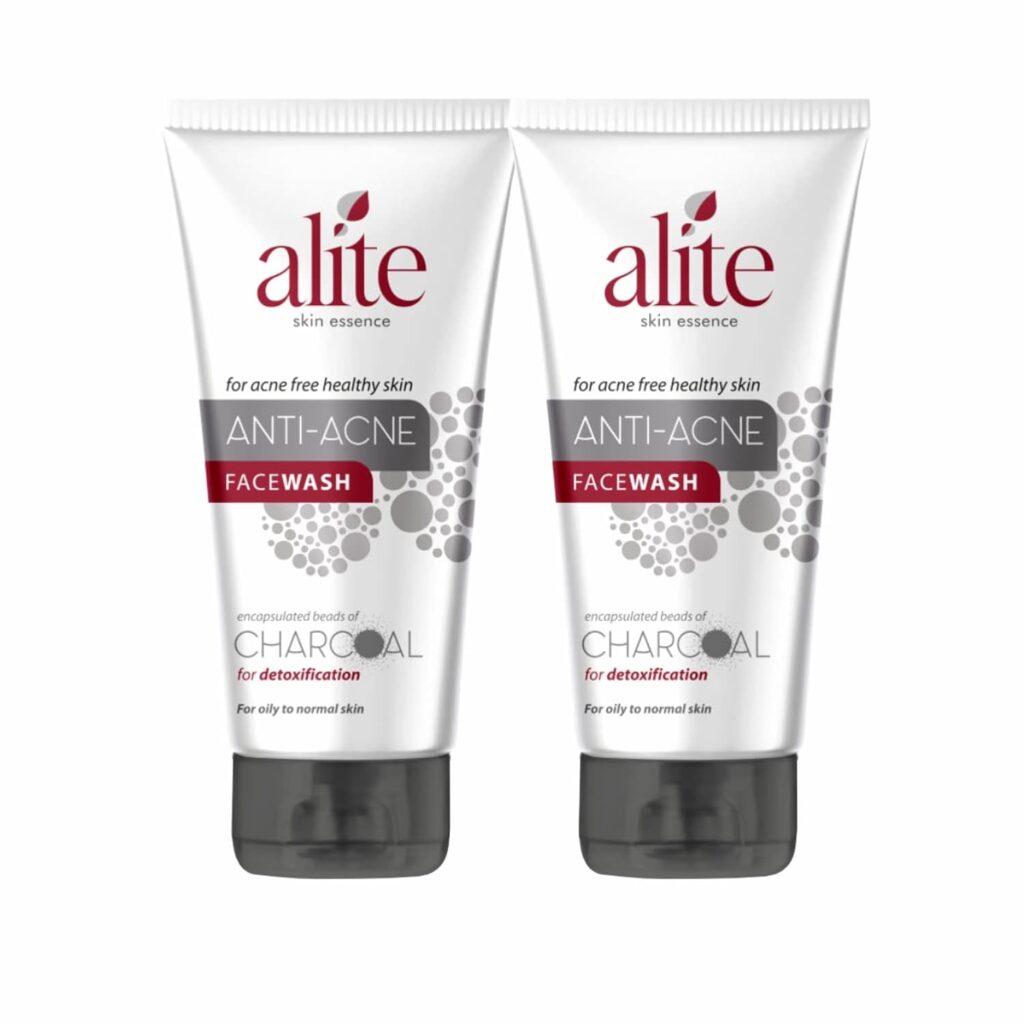 Alite Anti-Acne Face Wash Combo Pack of 2 with Encapsulated Charcoal to Detoxifying |Oily to Normal |Daily Use|Helps to Make Acne Free Skin - Unisex Facewash (70g Each)