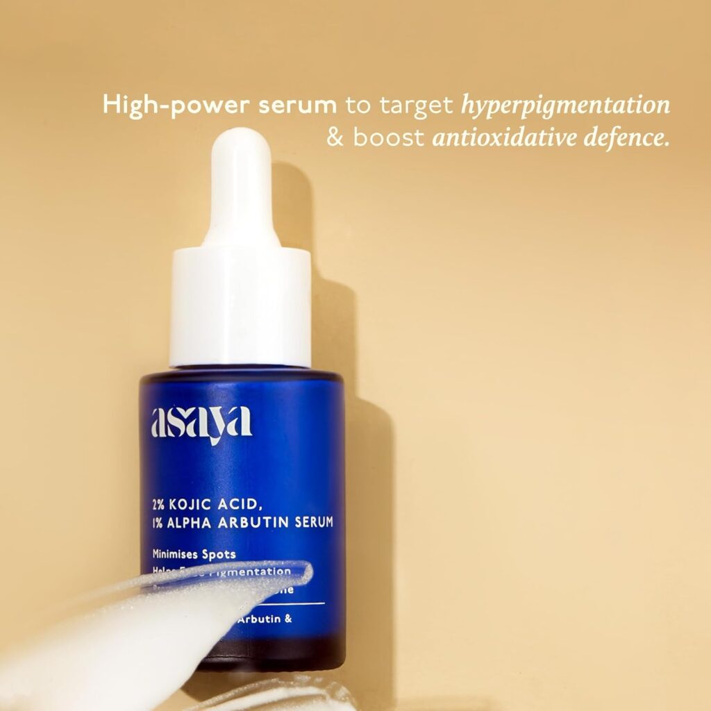 Asaya 2% Kojic Acid Serum | 1% Alpha Arbutin & Niacinamide for Hyperpigmentation | Reduces Dark Spots, Scars & Marks | Made with Dermatologists | Non-irritating | Uneven Skin Tone | Anti-pigmentation Face Serum For Men & Women | Oily, Dry & Sensitive Skin | 30 ml