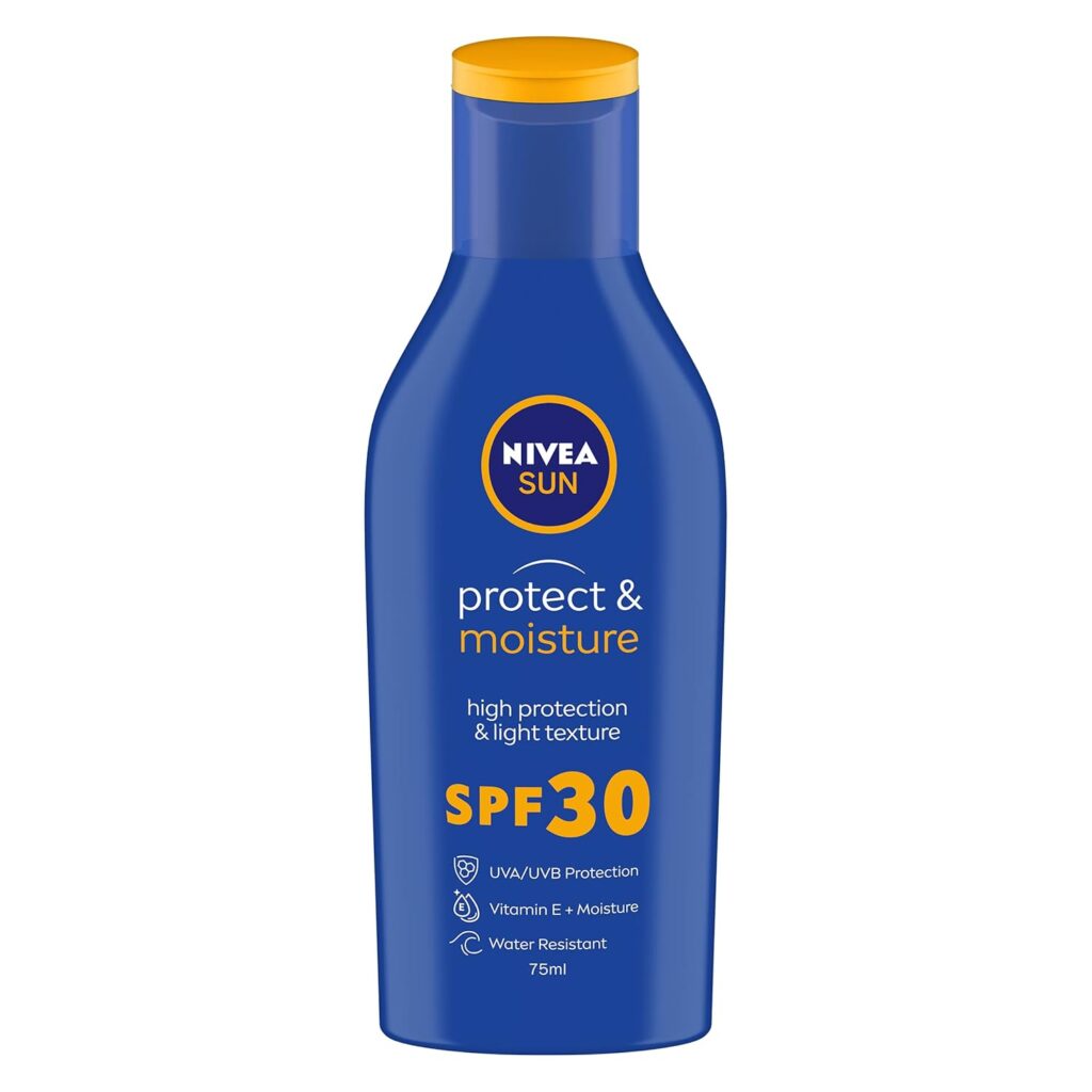 NIVEA Men & Women Sun Protect And Moisture 75Ml Spf 30 Advanced Sunscreen For Instant Protection For Normal Skin| Pa++ UVA - UVB Protection System| Water Resistant| Pack Of 1