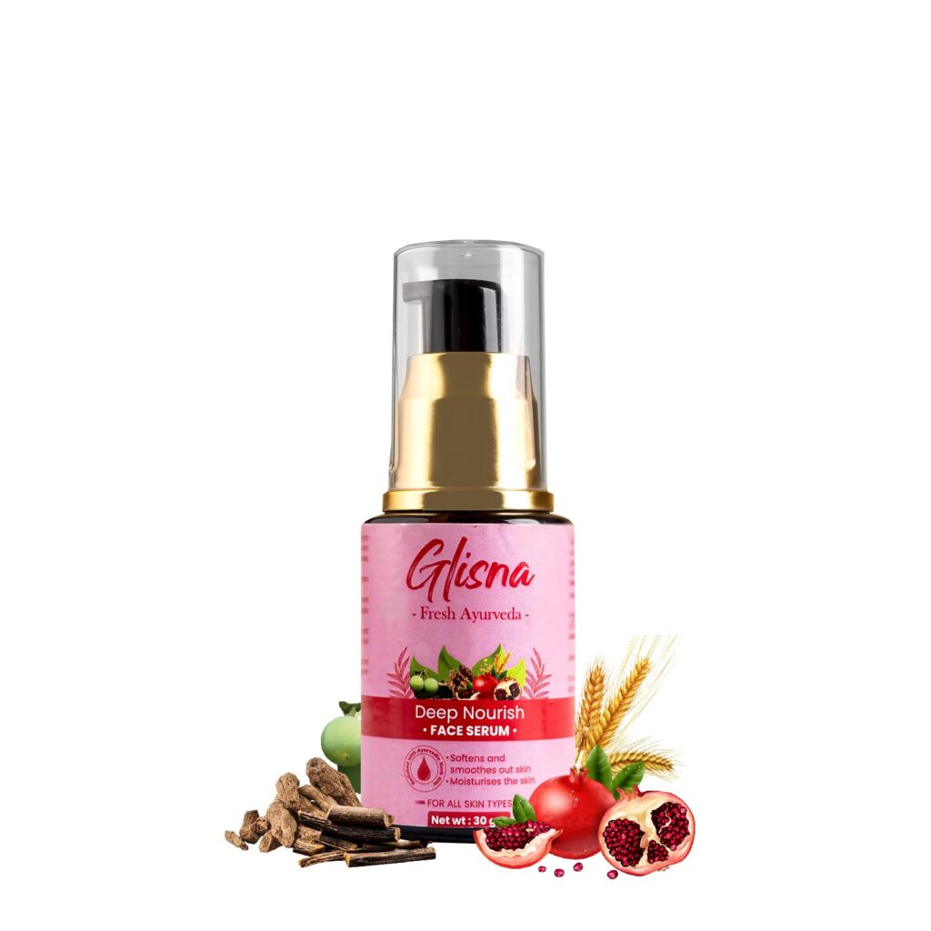 Glisna Natural Deep Nourish Face Serum 30 ml | Soften and Smoothes Out Skin | Moisturises the skin | 100% Natural Ingrediance | No Chemicals | For Men and Women