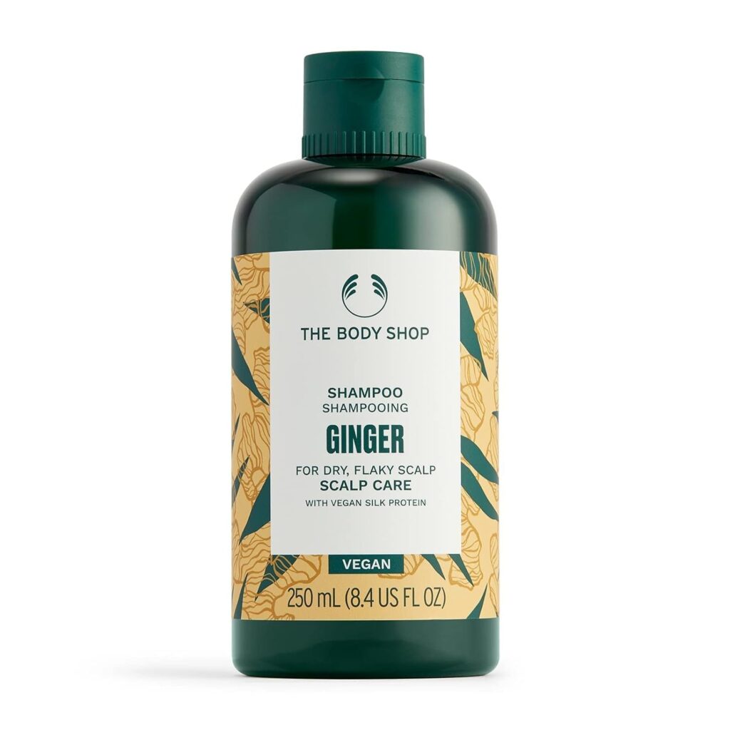 The Body Shop Ginger Anti-Dandruff Shampoo | Clears Flakes & Calms Scalp | With Ginger & Birch Bark Extract | For Healthy Hair Growth | For Dry, Flaky Scalps | 250ml
