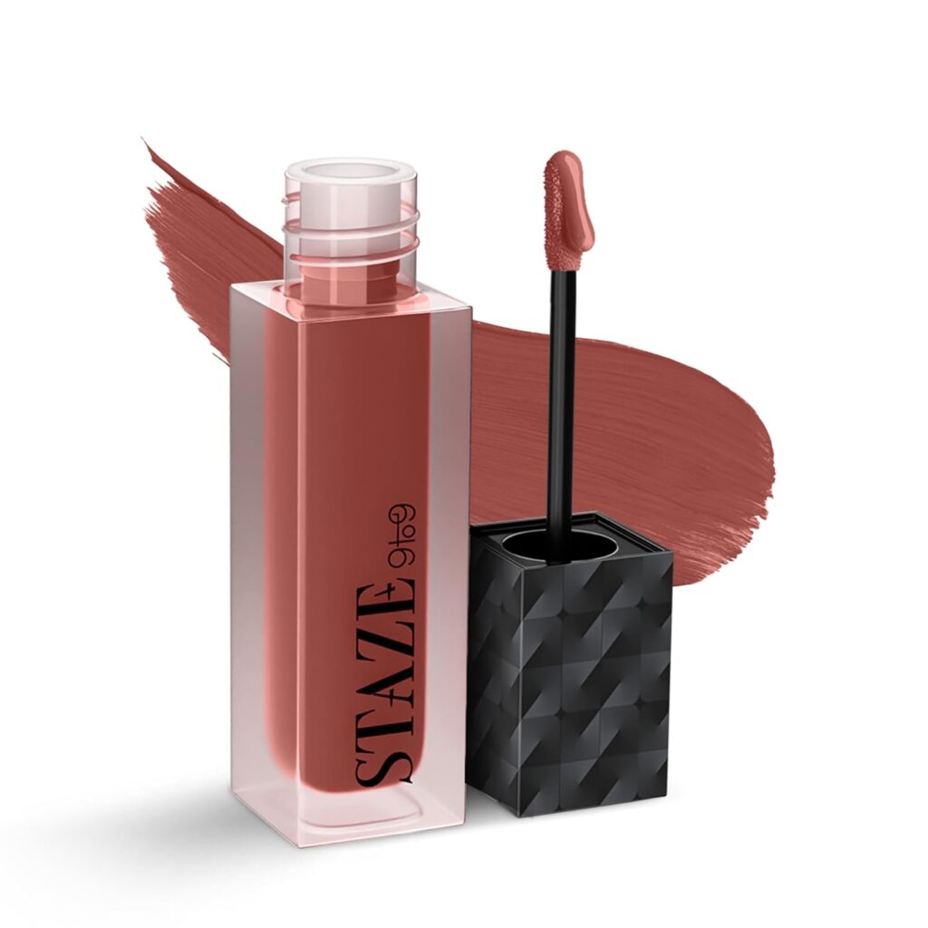 Staze 9to9 Lips Don't Lie Liquid Lipstick | Matte + Transfer-proof | 12hrs long stay with Intense Color Payoff | Lightweight & Comfortable | 05 Cocoa Crush | 4 ml