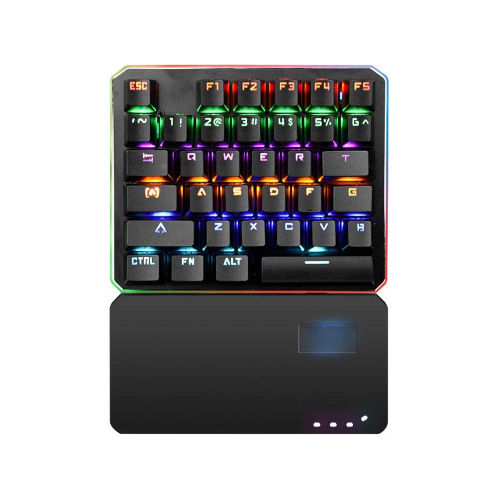 Keyboard 35 Keys Wired Gaming Keyboard Led Backlight One Hand Keypad for Game