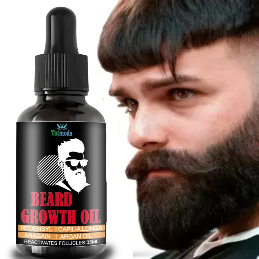 Tatmods Beard Oil for Men | Enriched with 15 Natural Oils & Vitamin E | Promotes Beard Growth, Moisturizes Skin, and Softens Beard | Anti-Itch & Lightweight Formula - 30ml