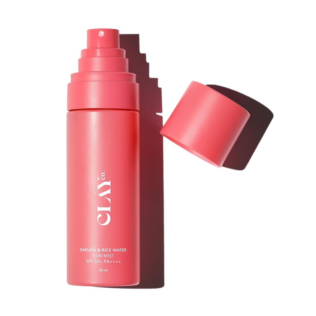 Sakura & Rice Water Sunmist SPF 50+ PA++++ | Ultra-Light Sunscreen Spray for Face & Body | 100% Invisible, Non-Greasy, No White Cast | UVA + UVB Protection | 60ml