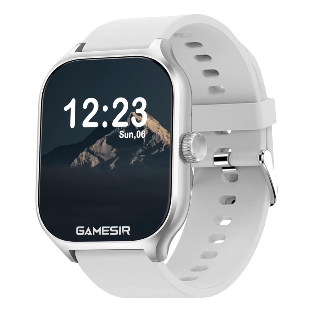 GameSir H18 Smartwatch with Long Battery Life, 2.01" High-Resolution Screen, Bluetooth Calling, IP68 Waterproof, TFT Display, Luxury Design for Men & Women (Grey)