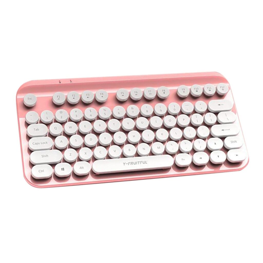 CALANDIS Portable Mini Multifunction 2.4G Wireless Bluetooth Keyboard for Laptop Pink
