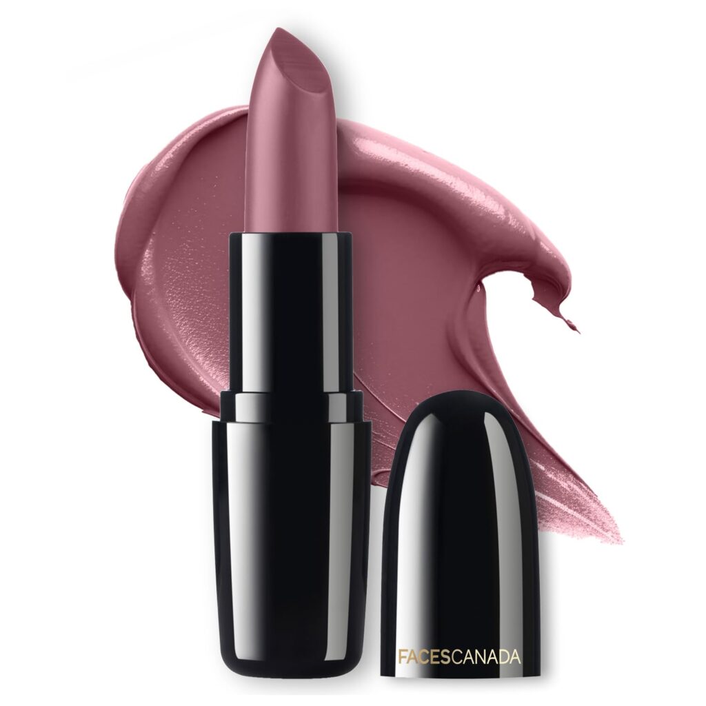 FACESCANADA Weightless Creme Finish Lipstick - Plum Peach (Nude), 4G | Smooth Texture | Long Lasting Rich Color | Hydrated Lips | Vitamin E, Jojoba & Almond Oil, Shea Butter