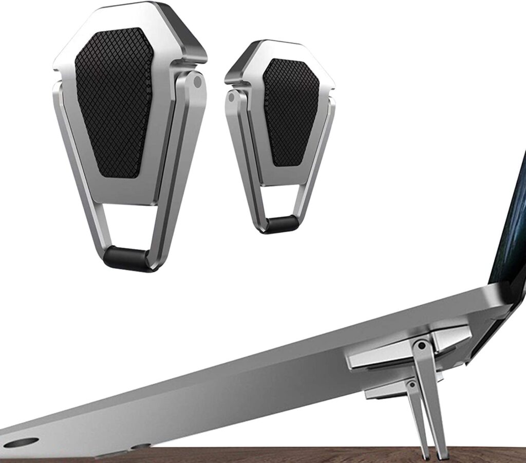 AFPIN Premium Metal Folding Portable - Laptop Stand - Non-Slip Base Bracket, 10-17 Inch Laptop for MacBook, HP, Dell, Lenovo & All Other | laptop stand for table | laptop stand for bed Tabletop