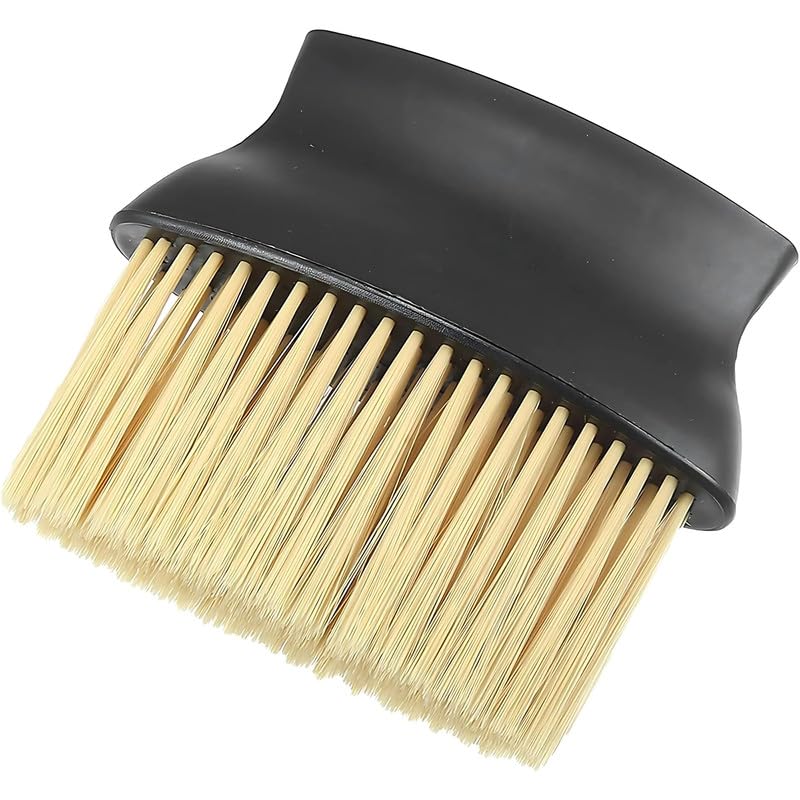 VOCO Car Interior Cleaning Brush | Multi Purpose Brush and Duster | Compact Size for Dashboard Vent Console Seat Upholstery Detailing Home and Office Cleaning Tool - Black, 10.2L x 5.1W cm - Black