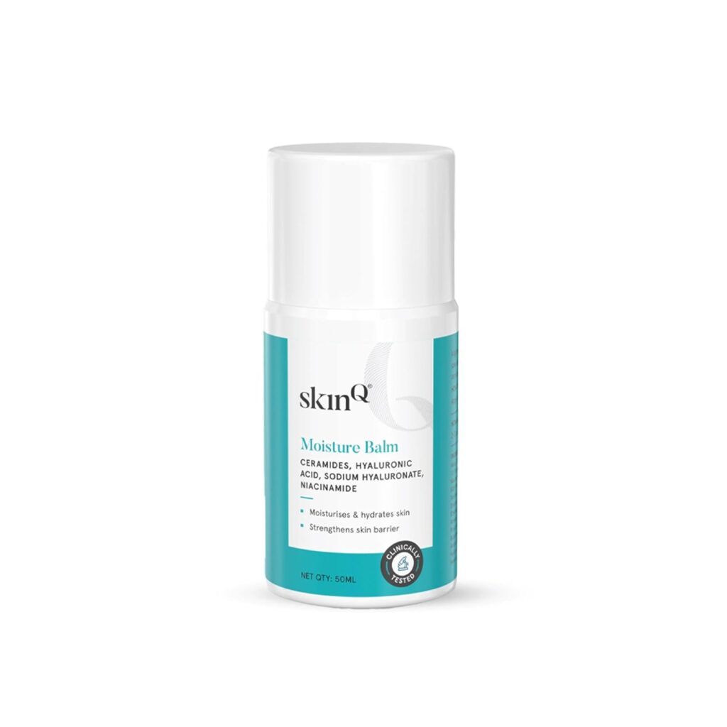 SkinQ Face Liquid Moisturizer With Vit E,Hyaluronic Acid & Ceramides|Moisture Balm To Reduce Dryness & Dehydration|Dermatologist Formulated For All Indian Skin Types Moisturizer For Face 50Ml