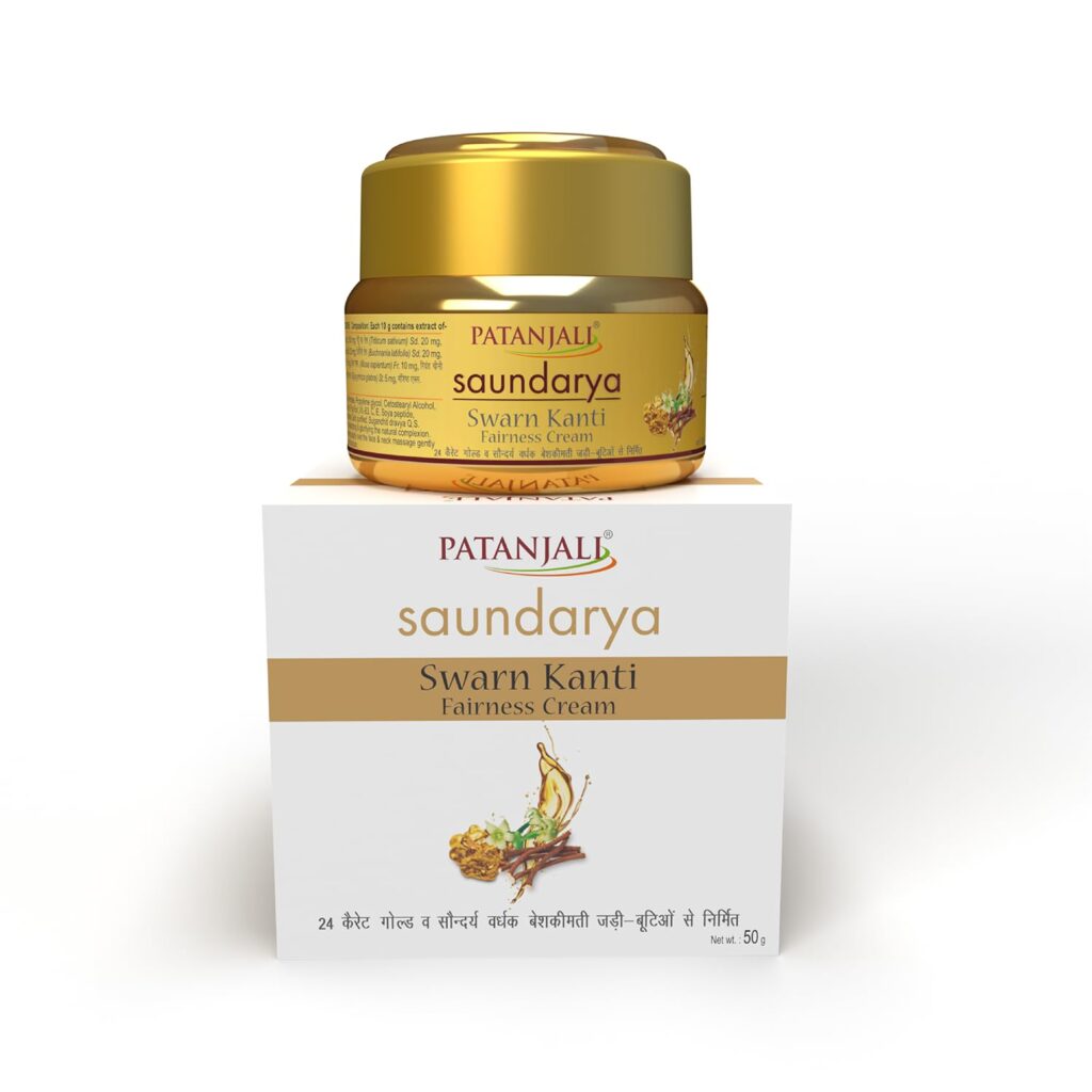 Patanjali Swarna Kanti Cream 50g For Soft & Glowing Skin, Moisturizer For Dry Skin