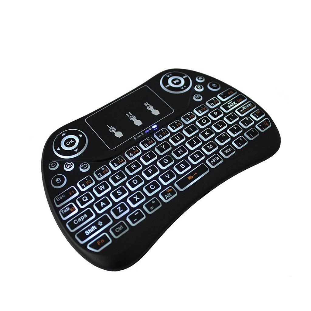 Tobo - Mini Wireless Keyboard, Multi-Media Portable Handheld Keyboard with Touch pad Mouse-(TD-621KM-02)