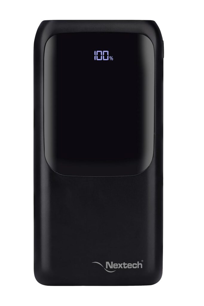 Nextech Astro PDQC 22.5W | 20000mAh Fast Charging Power Bank | Dual Output (PD+USB) | Dual Input (Type-C+Micro USB) | Power Bank Fast Charging | Compatible with iPhone & All Smartphone Tablet | Black