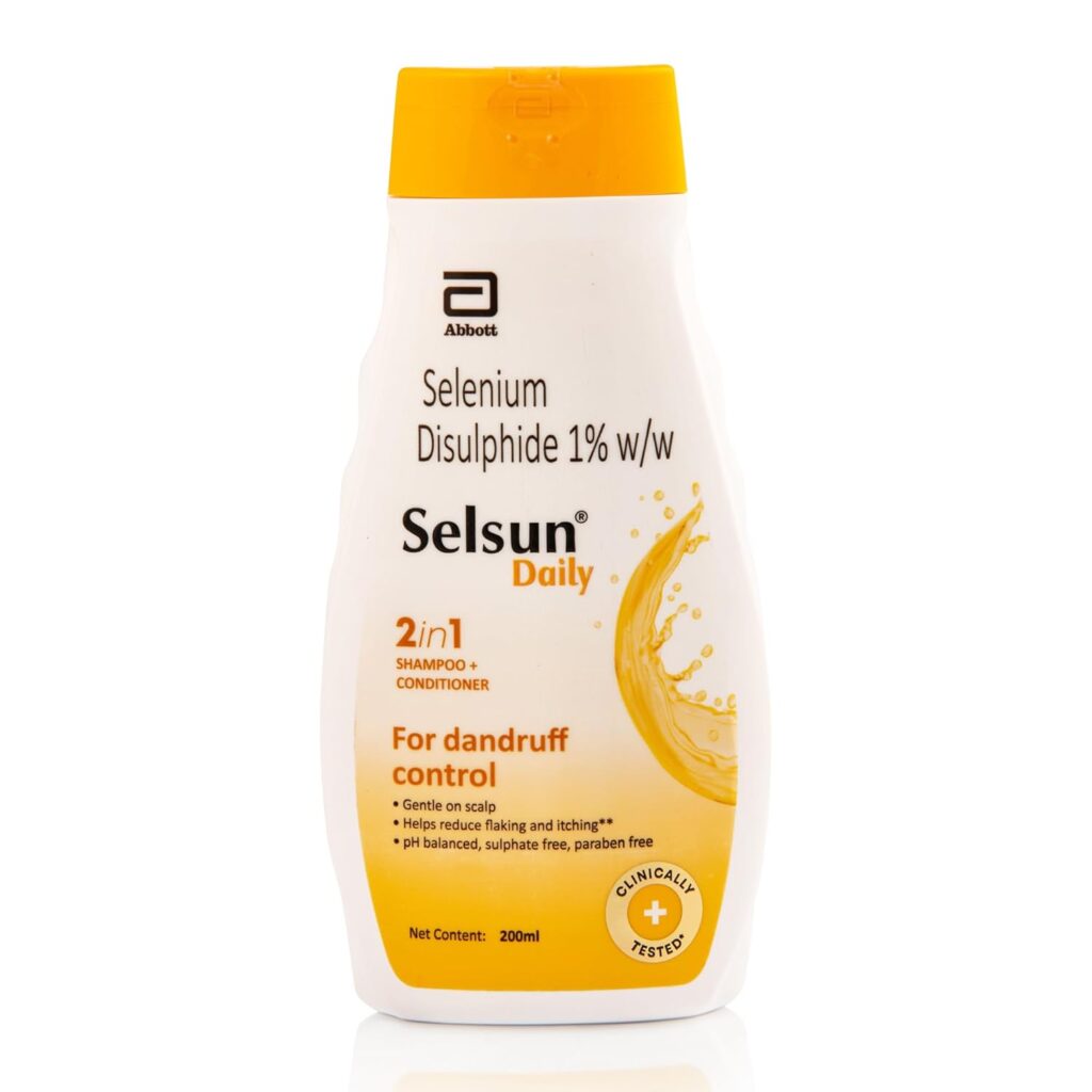 Selsun Daily Anti Dandruff Shampoo, Clears away dandruff flakes, Relieves from dandruff related itching, pH balanced,sulphate free,paraben free, 200ml (Pack of 1)