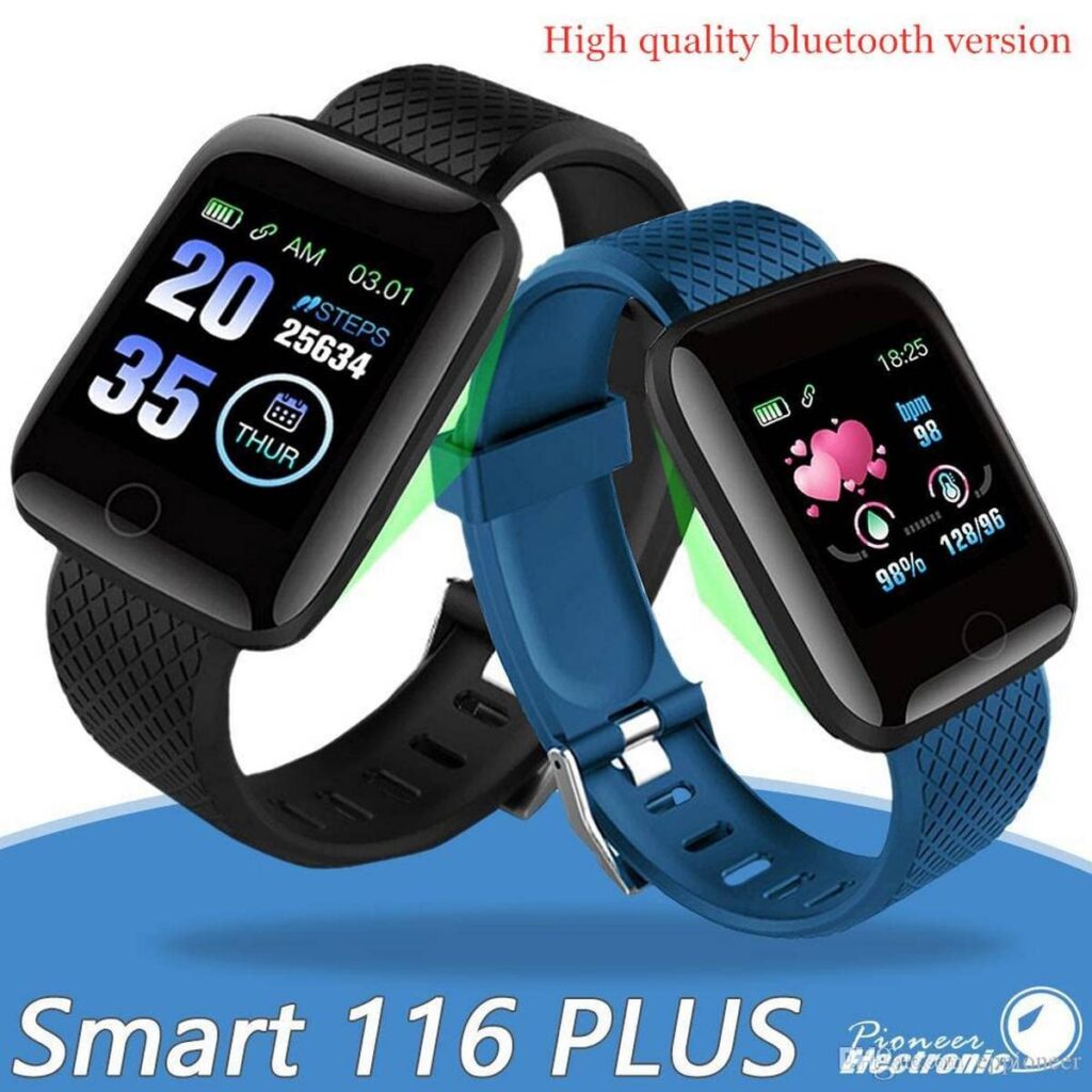 (SPECIAL with 12 YEARS WARRANTY Bluetooth D116 SmartWatch with Heart Rate Monitor-BLUE, Bluetooth Truly Wireless in Ear Earbuds with Mic, Type C Charging with 20 Hours Playback Music