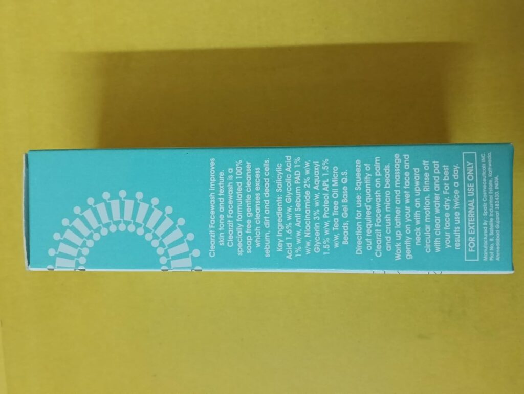 CLEAR Zit Face Wash 60g | Cleanser for Oily Acne-Prone Skin, Soap, Sulfate & Paraben Free Gel Foam, Deep Pore Brightening & Oil Control, Daily Anti-Blemish Wash (Pack of 1)