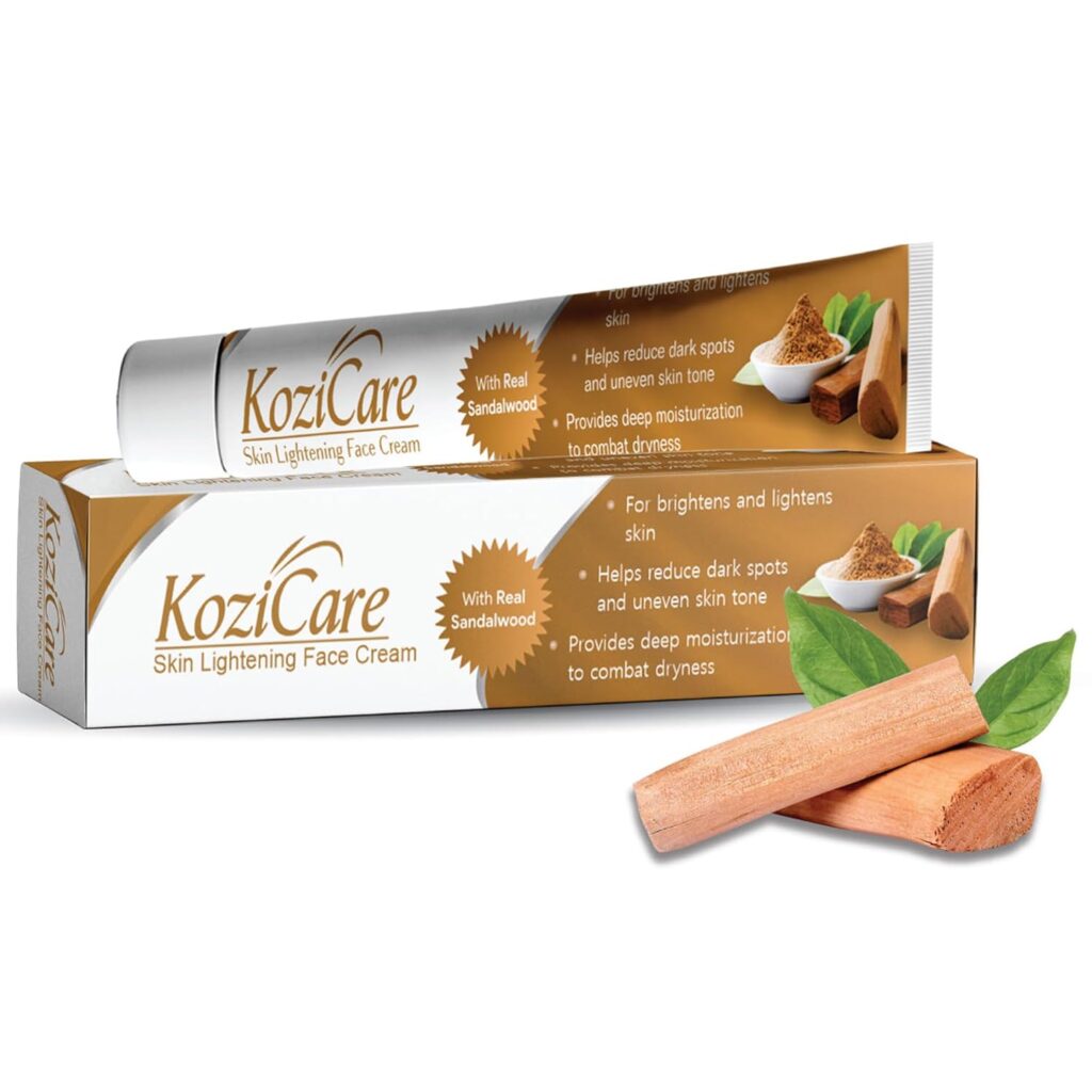 Kozicare Kojic Acid Cream | Real Sandalwood | Moisturizer For Dry Skin | Detan | Tan Removal | Face For Summer Daily Use| Face For Women & Men - 15gm