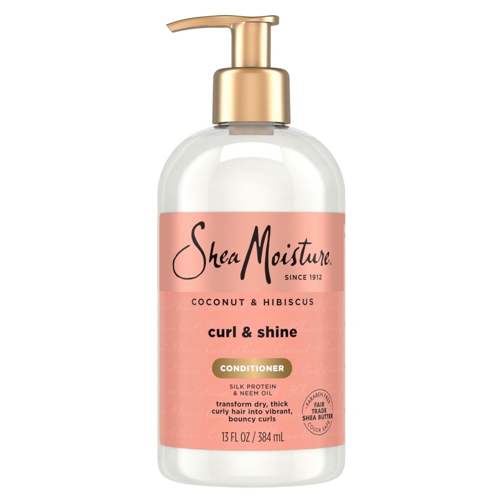SHEA MOISTURE Coconut & Hibiscus Curl & Shine Oily Conditioner - 13 Oz,1 Count