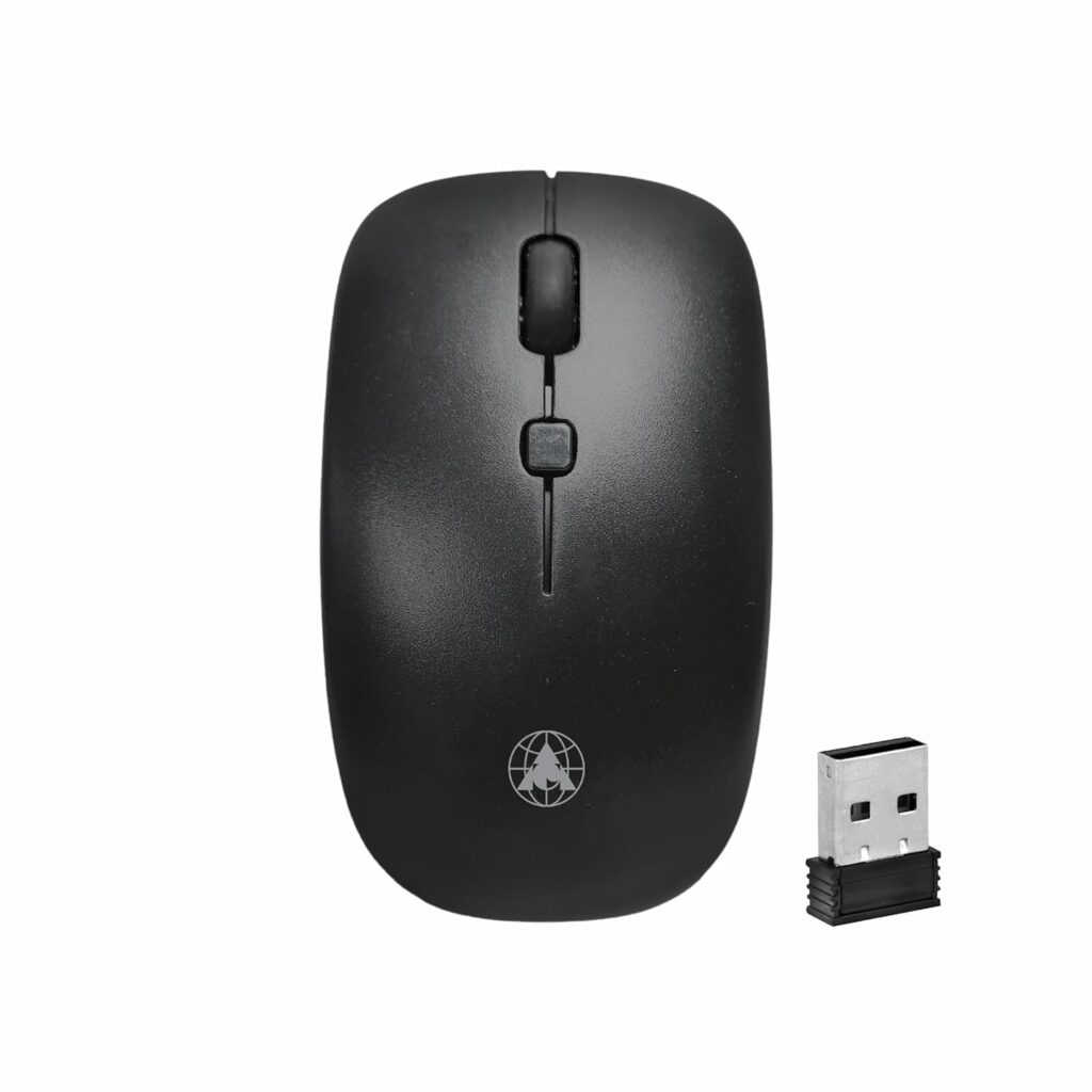 ProDot Plug & Play Ergonomic Wireless Mouse I Adjustable DPI Optical Sensor 1000-1600 I 5M Key Press Life & Clickable Scroll Wheel I 2 Year Warranty I Compatible with Windows, iOS, Linux