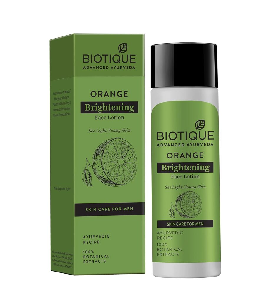Biotique Bio Orange Whitening Face Lotion for Men, 120ml