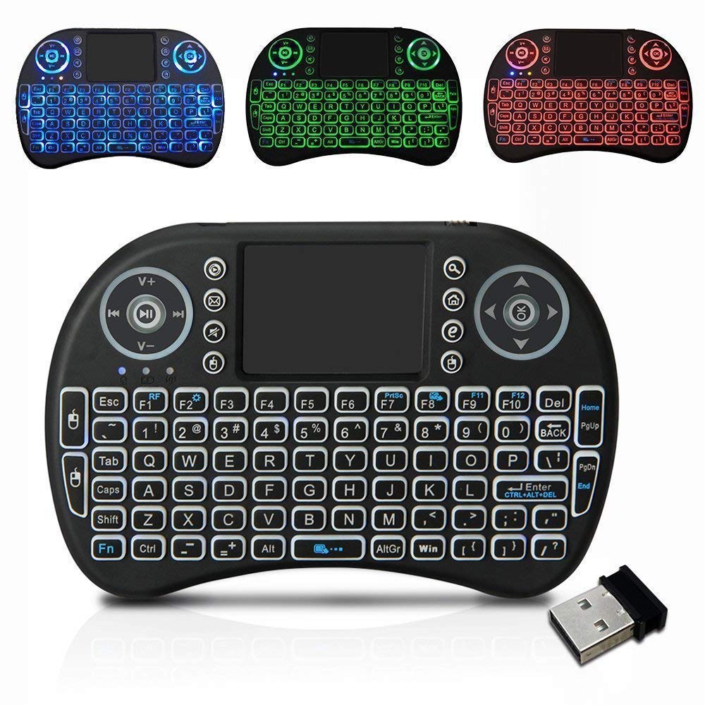 FosCadit Mini Portable Wireless Keyboard Built-in Touchpad and Chiclet Buttons for All Laptops and Smartphones with Touchpad Mouse (Multicolor)