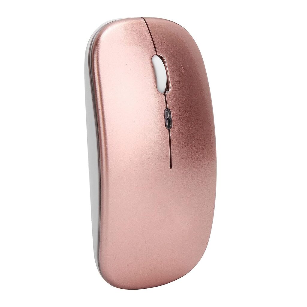 Dezful Wireless Optical Mouse with 2.4GHz, USB Nano Dongle, Optical Orientation, Click Wheel, Adjustable DPI(Rose Pink)