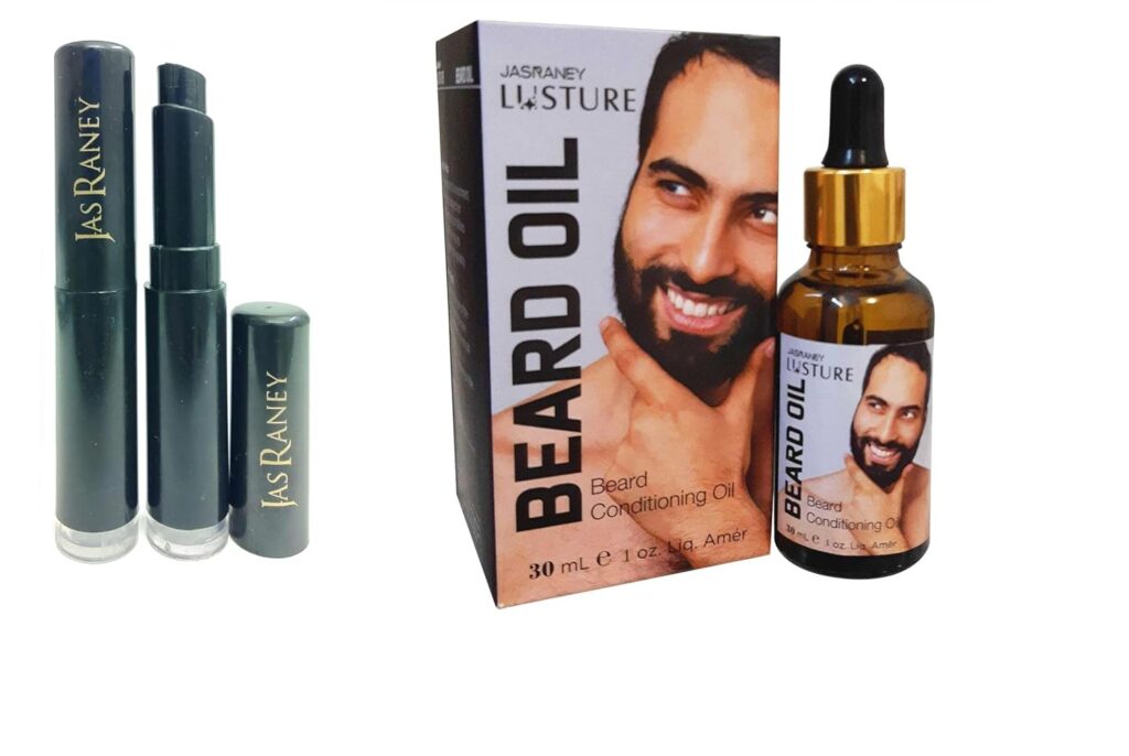 Jas Raney Combo Pack Beard & Moustache Stick Black With Beard Growth Oil - 30ml - More Beard Growth, With Natural Oils