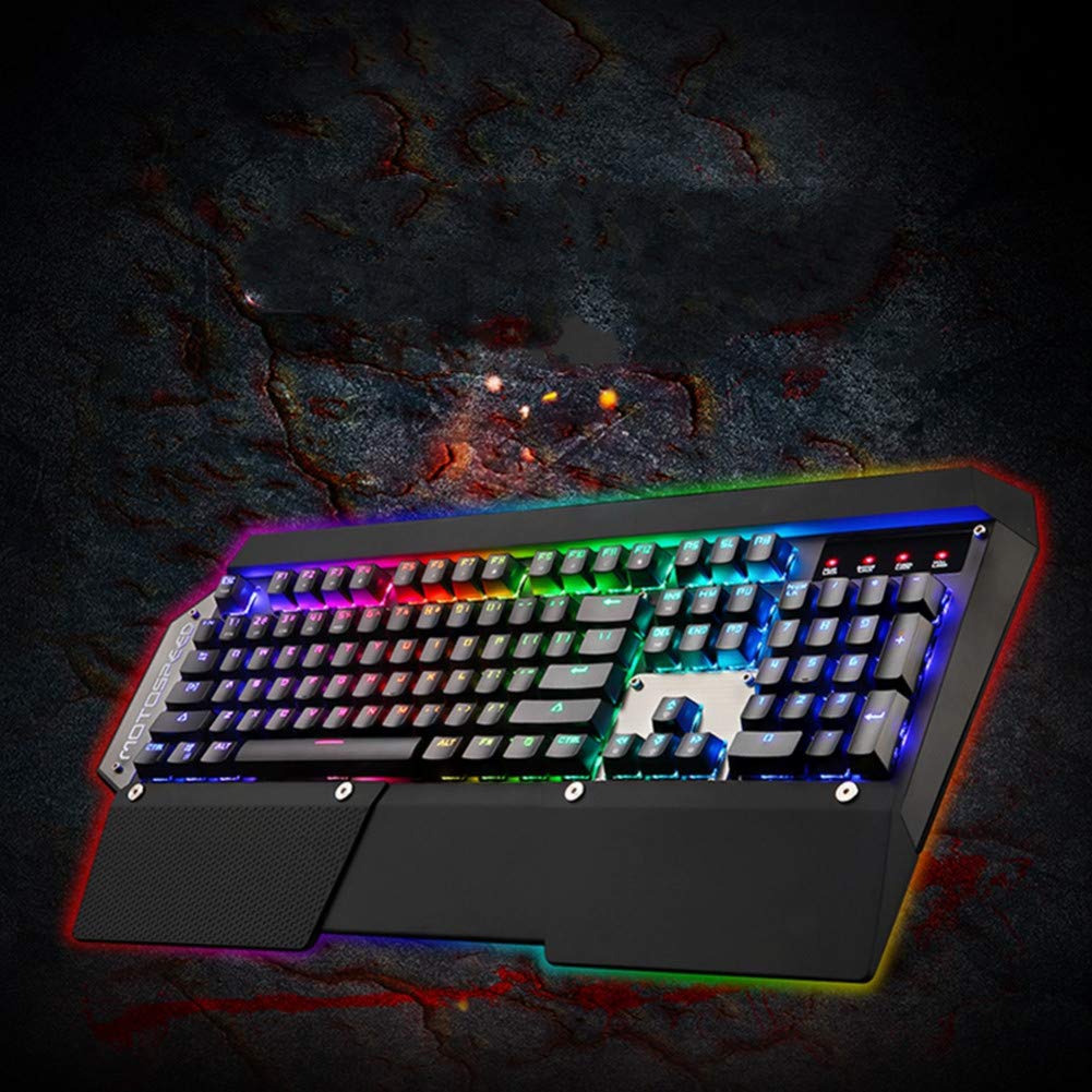 Keyboard Wired Mechanical Keyboard Illuminated Gaming Keyboards Rgb Led Indicator for Desktop Laptop