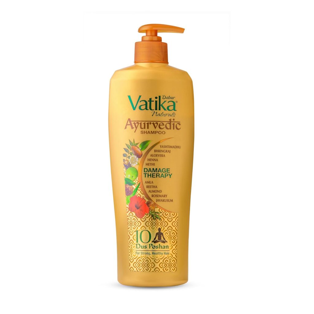 Dabur Vatika Ayurvedic Shampoo - 340ml | For Strong & Healthy Hair | No Parabens | For All Hair Types | Goodness of Henna & Amla
