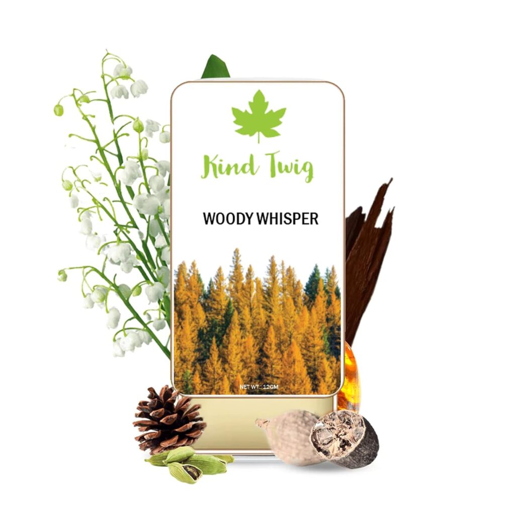 Kind Twig | Perfumes | Pine Cologne‑Inspired | Alcohol‑Free | Solid Perfume for women | Solid Perfume for man | Gift | Scent | Long‑Lasting | Scent for men | Pocket perfume for men | Pocket perfume for women | (WOODY WHISPER)