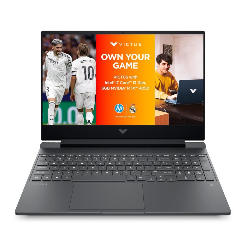 HP Victus, 13th Gen Intel Core i7-13620H, 6GB NVIDIA RTX 4050 Gaming Laptop (16GB DDR6, 1TB SSD) 144Hz, IPS, 15.6"/39.6cm, FHD, Win 11, MS Office 21, Mica Silver, 2.3kg, Enhanced Cooling, fa1332TX