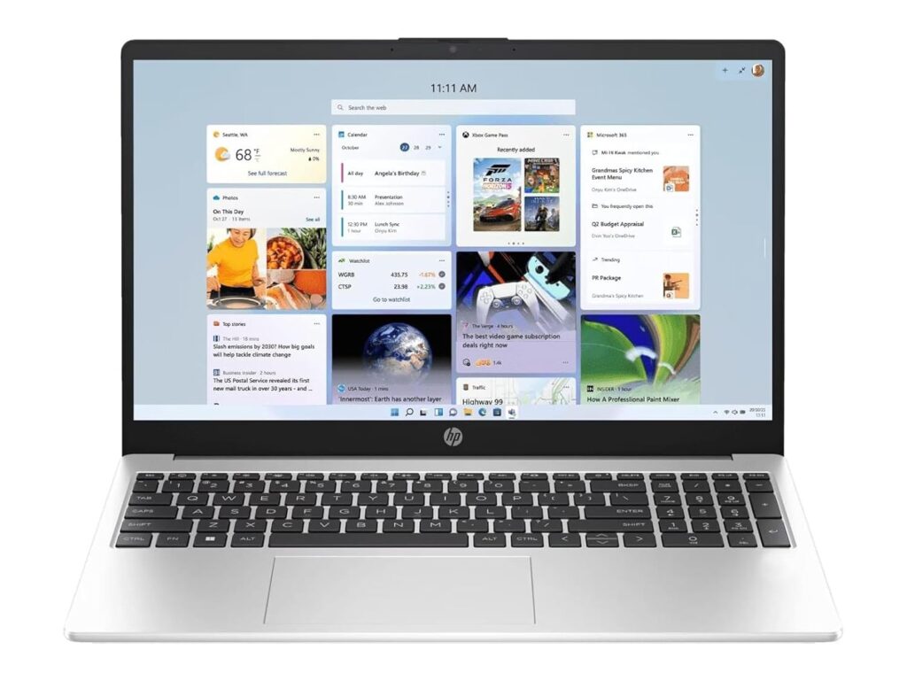 HP 15 (2025), AMD Ryzen 3 7320U Quad Core - (8 GB/512 GB SSD/AMD Radeon Graphics/Windows 11 Pro) Thin and Light Business Laptop/15.6" HD Display/Turbo Silver/1.5 kg/MS Office 2021