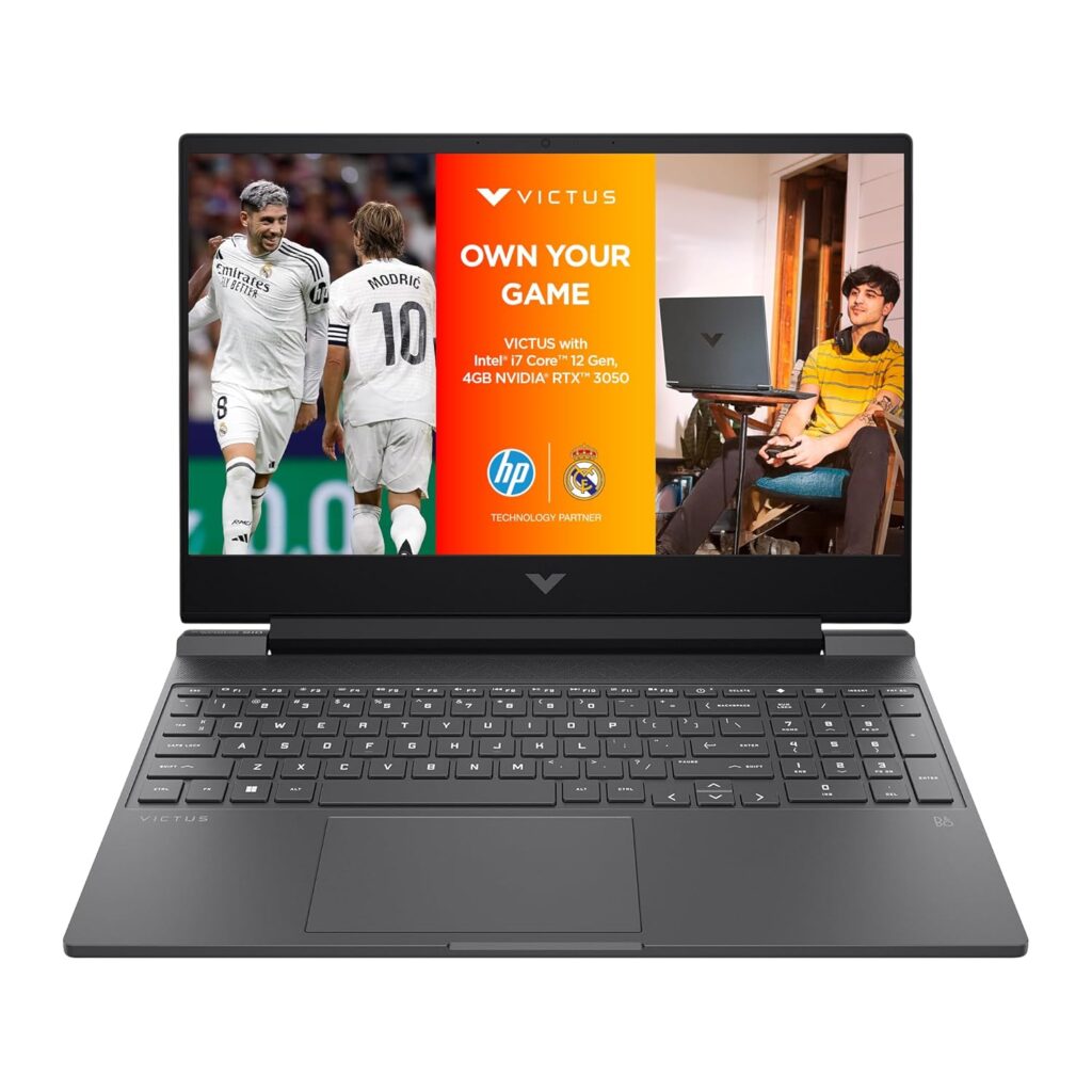HP Victus Gaming Laptop, 12th Gen Intel Core i7-12650H, 4GB RTX 3050 GPU, 15.6-inch (39.6 cm), FHD, IPS, 144Hz, 16GB DDR4, 1TB SSD, Backlit KB, B&O, Dual Speakers (MSO, Silver, 2.29 kg), fa0187TX
