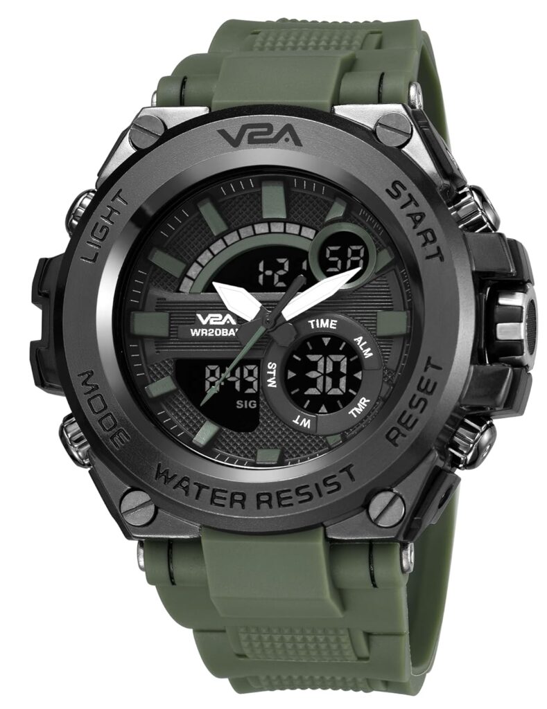 V2A Chronograph Analogue and Digital Sports Watch for Men, Watch for Men, Wrist Watch for Men, Mens Watch, Watch | Gift for Men
