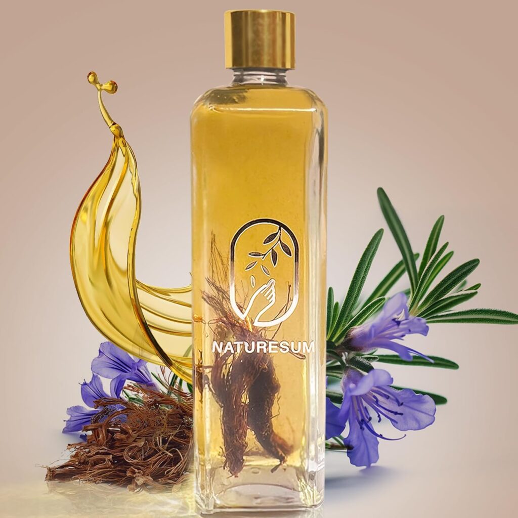 Naturesum Rosemary & Jatamansi Cold Pressed Hair Oil (100ml) for Hair Growth, Hair Fall Control, Enhances Scalp Health & Reduces Dandruff, for All Hair Types