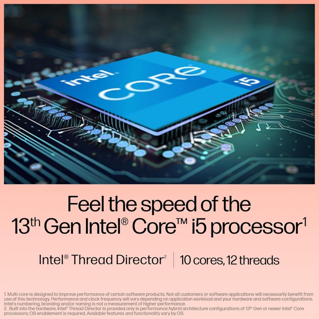 HP 14, 13th Gen Intel Core i5-1334U Laptop (16GB DDR4,512GB SSD) Anti-Glare, Micro-Edge, 14/35.6cm, FHD, Win11, M365 Basic(1yr),Office Home24, Silver,1.4kg, FHD Camera w/Privacy Shutter,ep0340TU