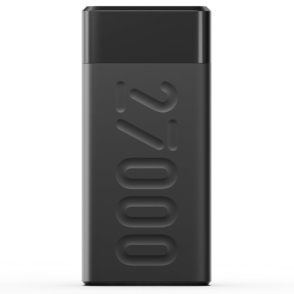 Ambrane 27000mAh Powerbank, 20W Fast Charging, Triple Output (2 USB & 1 Type C), PD, Quick Charge for iPhone, Android & Other Devices, Made in India + Type C Cable (Stylo Pro 27K, Black)