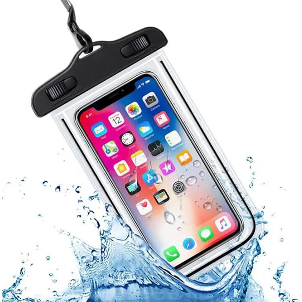 LIRAMARK Waterproof Mobile Pouch Cover for All Mobiles, Cellphone Dry Bag Compatible for iPhone, Samsung, Mi, Redmi, Oppo, VIVO, All Other Smartphones up to 7 inches with Lanyard