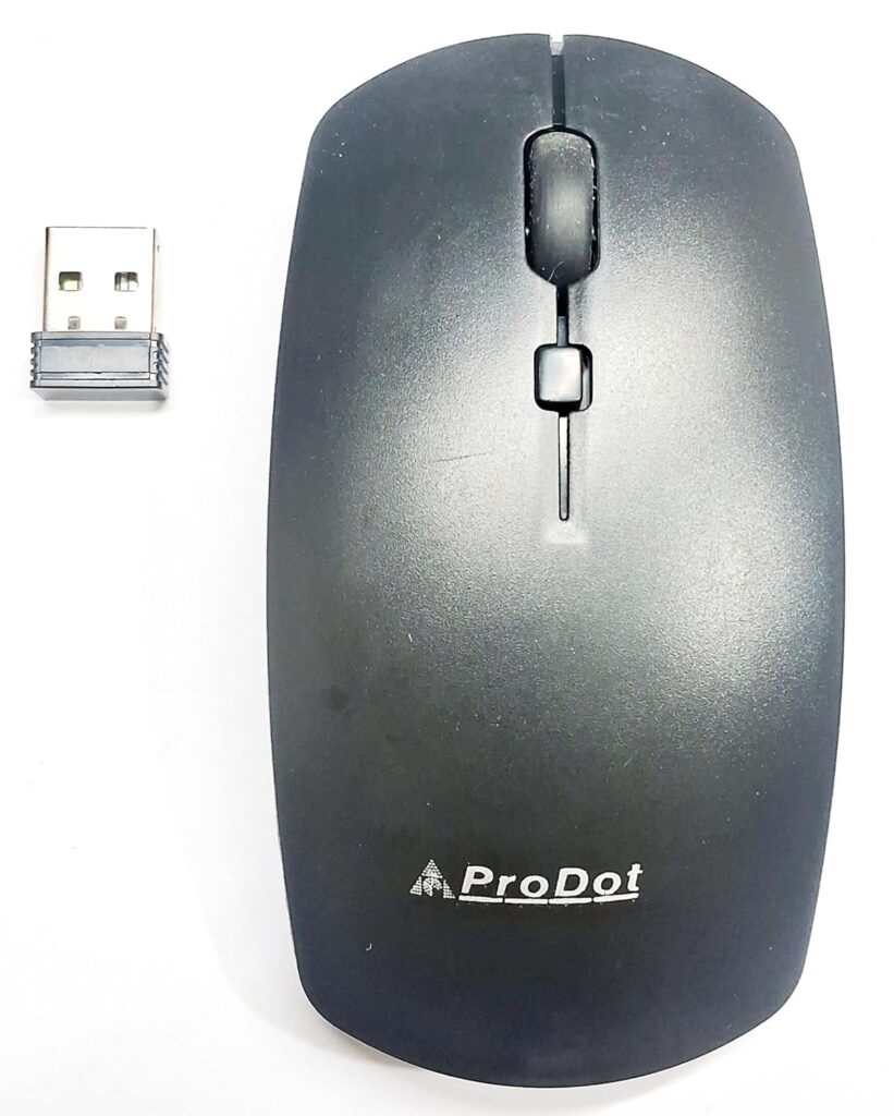 ProDot WM-375 Plug & Play Ergonomic Wireless Mouse I Adjustable DPI Optical Sensor 1000-1600 I 5M Key Press Life & Clickable Scroll Wheel I 2 Year Warranty I Compatible with Windows, iOS, Linux