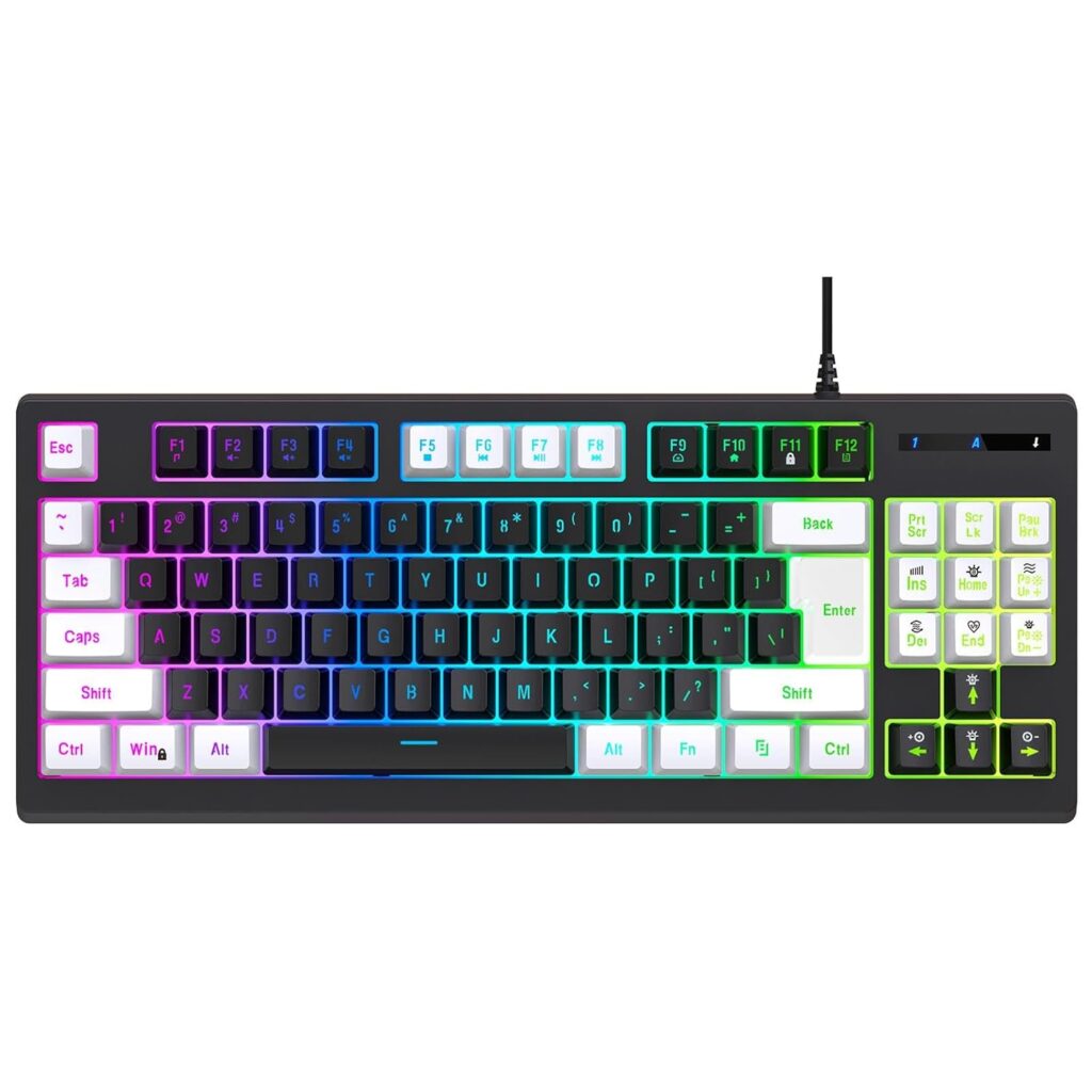 CALANDIS™ Wired Gamer Computer Keyboard 87 Keys Ergonomic for Typist Durable Versatile Style B | Keyboards, Mice & Pointers