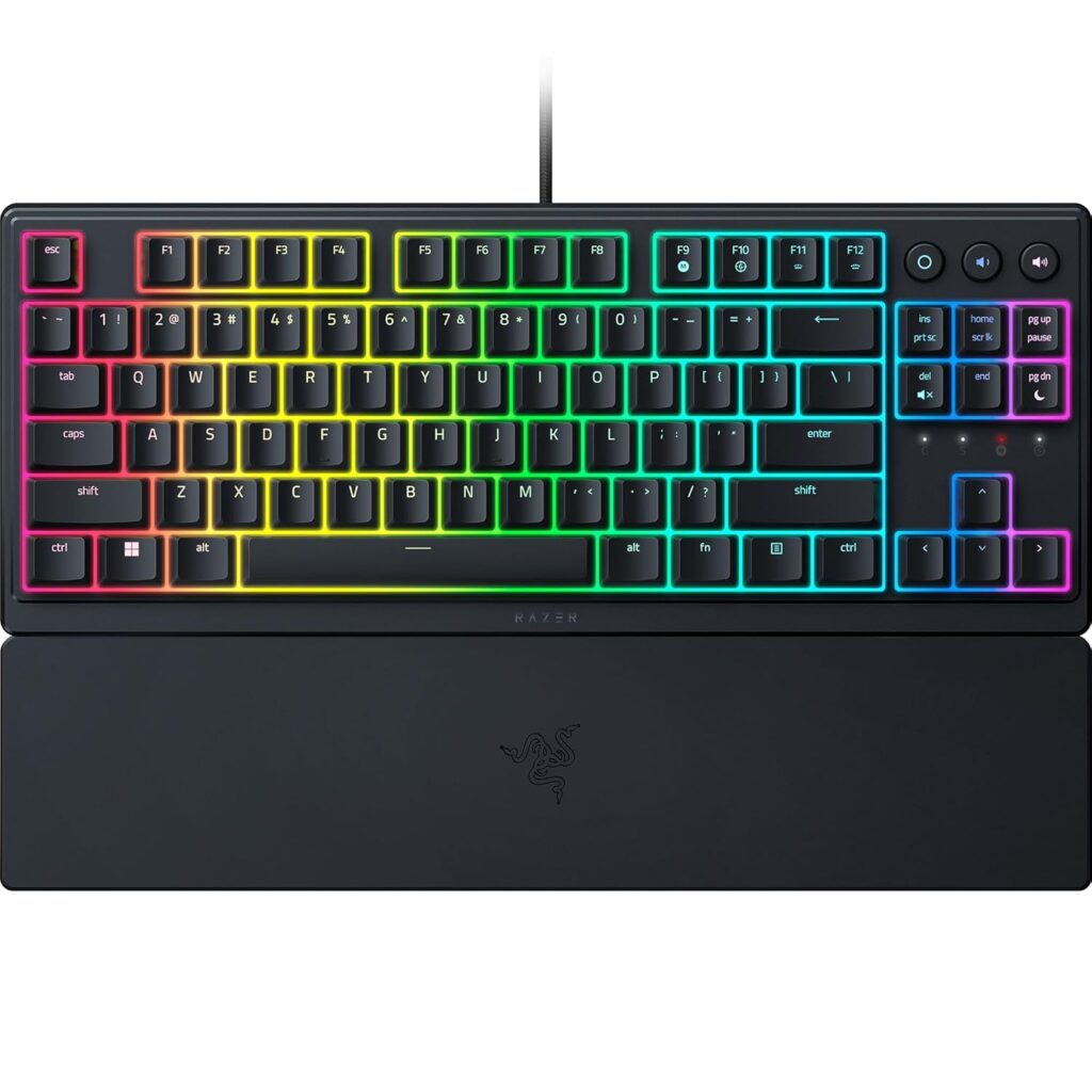 Razer Ornata V3 Tenkeyless - Low Profile Gaming Mechanical Membrane Wired Keyboard-Black-RZ03-04880100-R3M1