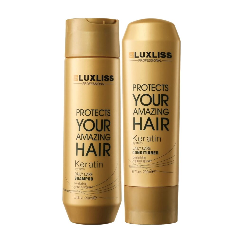 Luxliss Keratin Daily Care Conditioner & Shampoo - Gold edition(Pack of 2) - 250ml, 200 ml