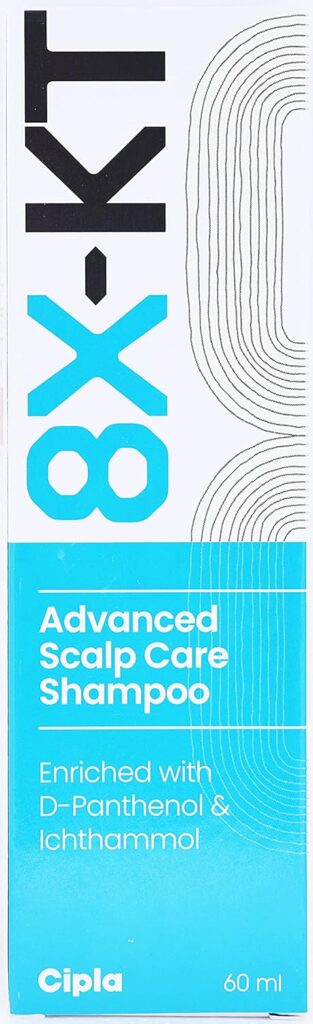 8X-KT - Bottle of 60ml Shampoo with Ketoconazole and Zinc Pyrithione