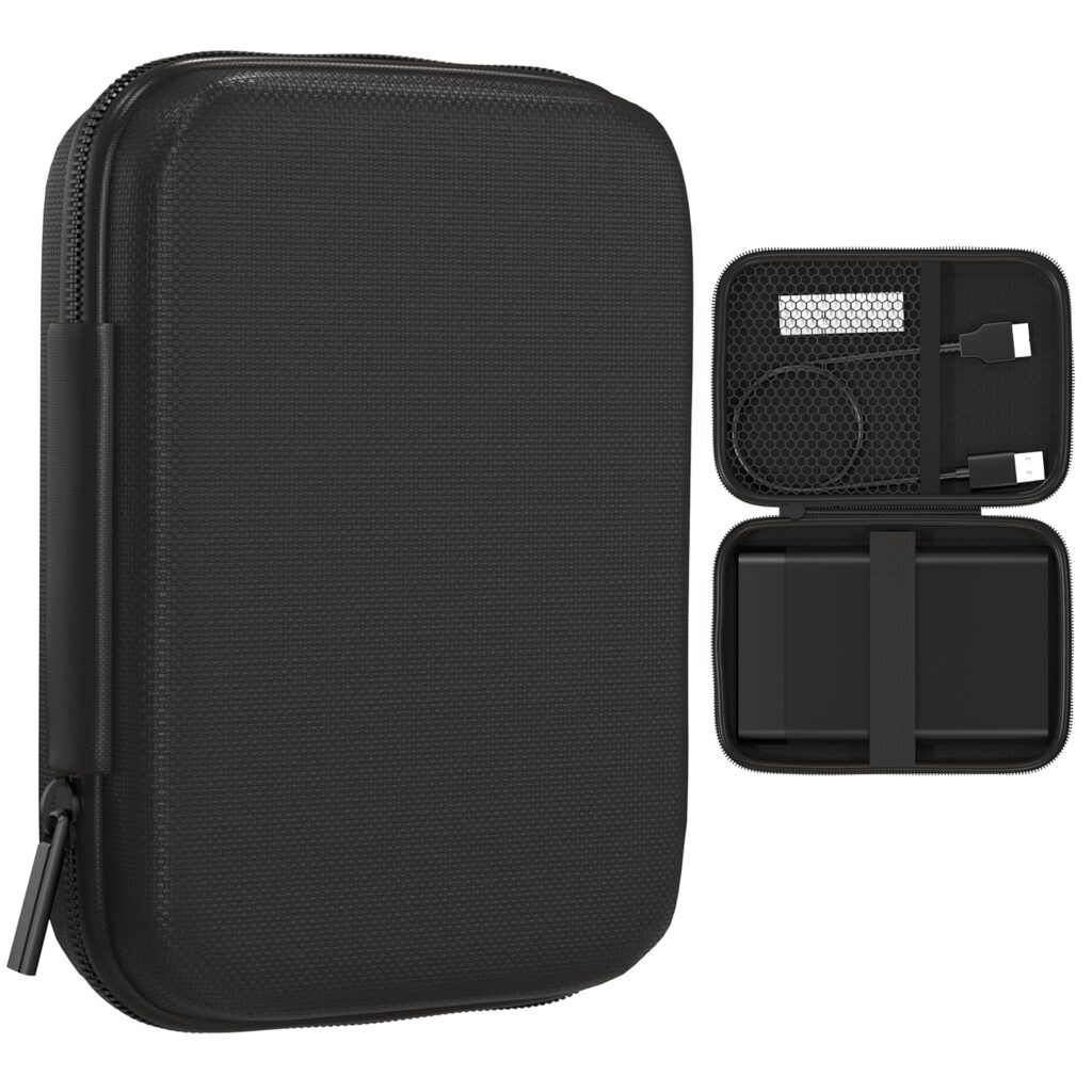 Sounce Hard Drive Disk Enclosure Portable Carrying Case Cover Pouch Casing for 2.5-Inch EVA Carry Pouch Compatible with Hard Drive,Passport,Toshiba Earphone,Power Bank,USB Cable & Portable Hard Drives